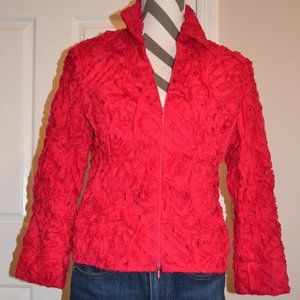 Samuel Dong 3 dimensional women's jacket, fushia, size M